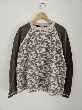 Vintage Ripzone Camouflage Raglan Sweatshirt Mens Large Surf Skate 90s